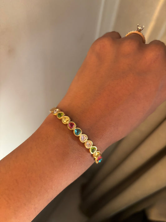 Multi-Heart Studded Bracelet- Small Size