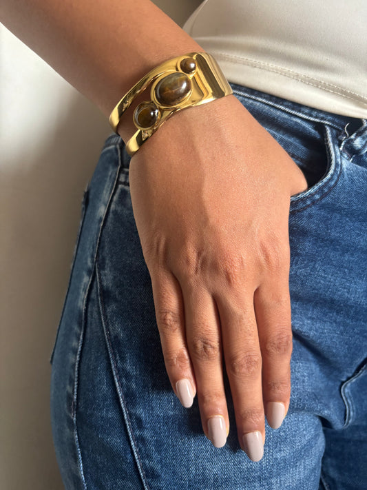 Tiger Eye Adjustable Cuff