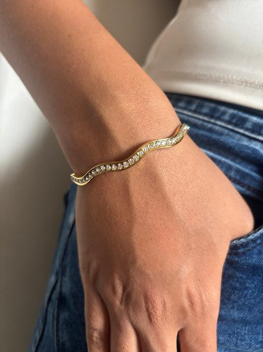 Wavy Studded Bracelet