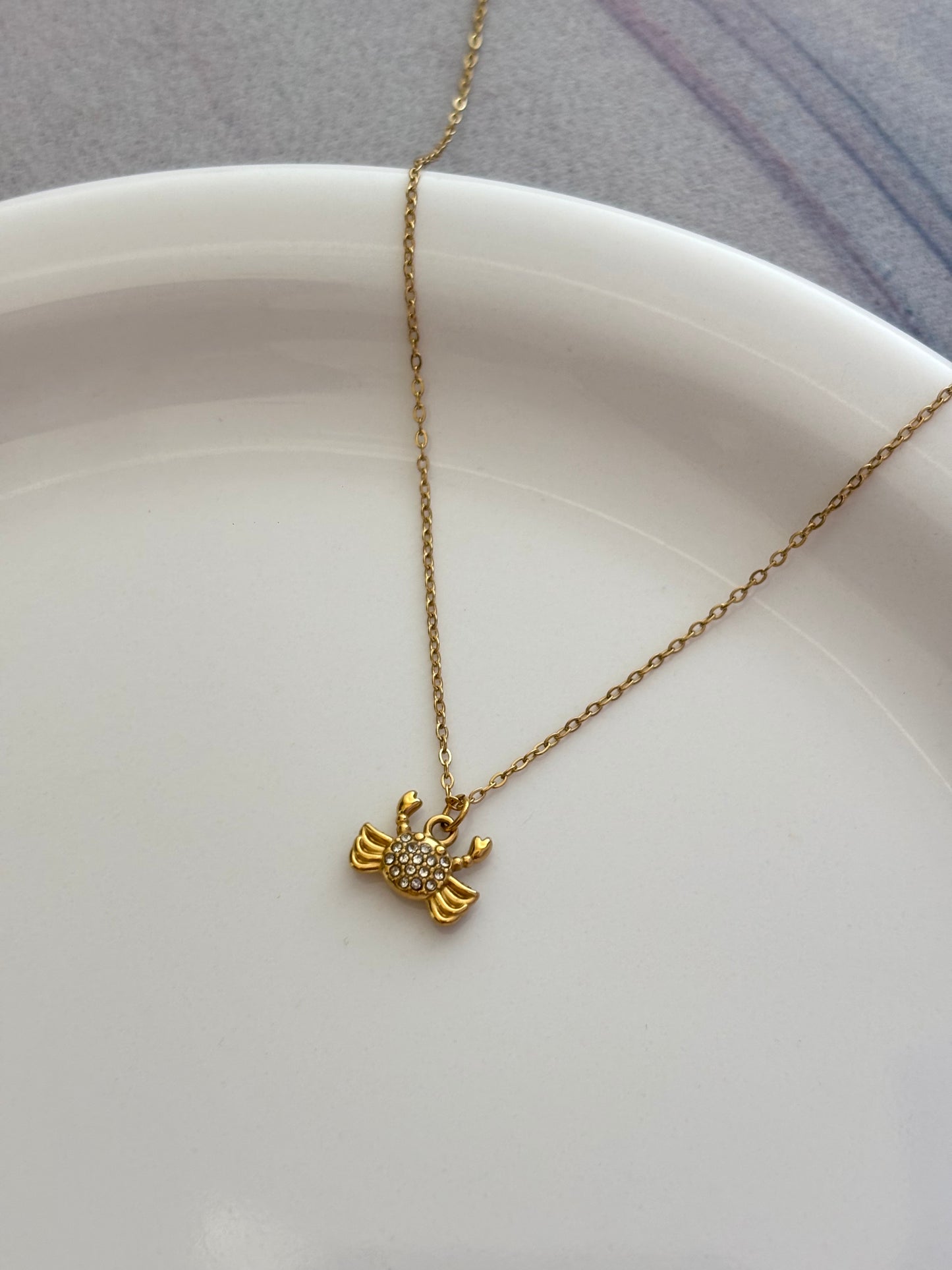 Dainty Crab Necklace