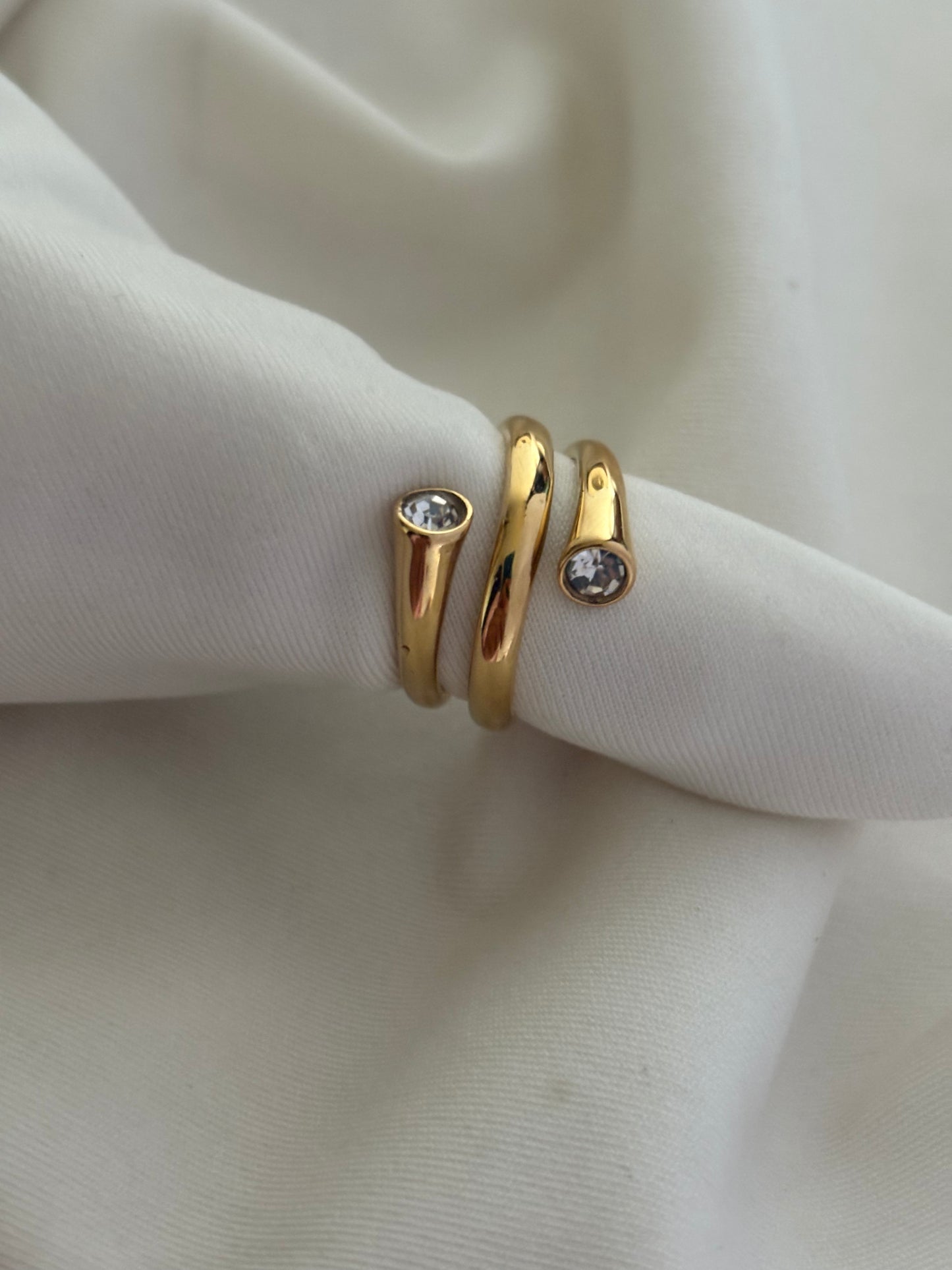 Spiral Studded Ring - Size 6 to 7