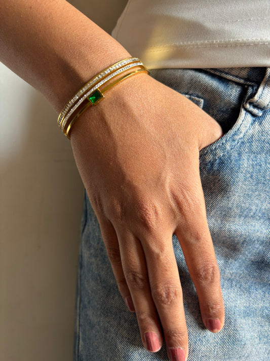 Elfer Emerald Studded Bracelet