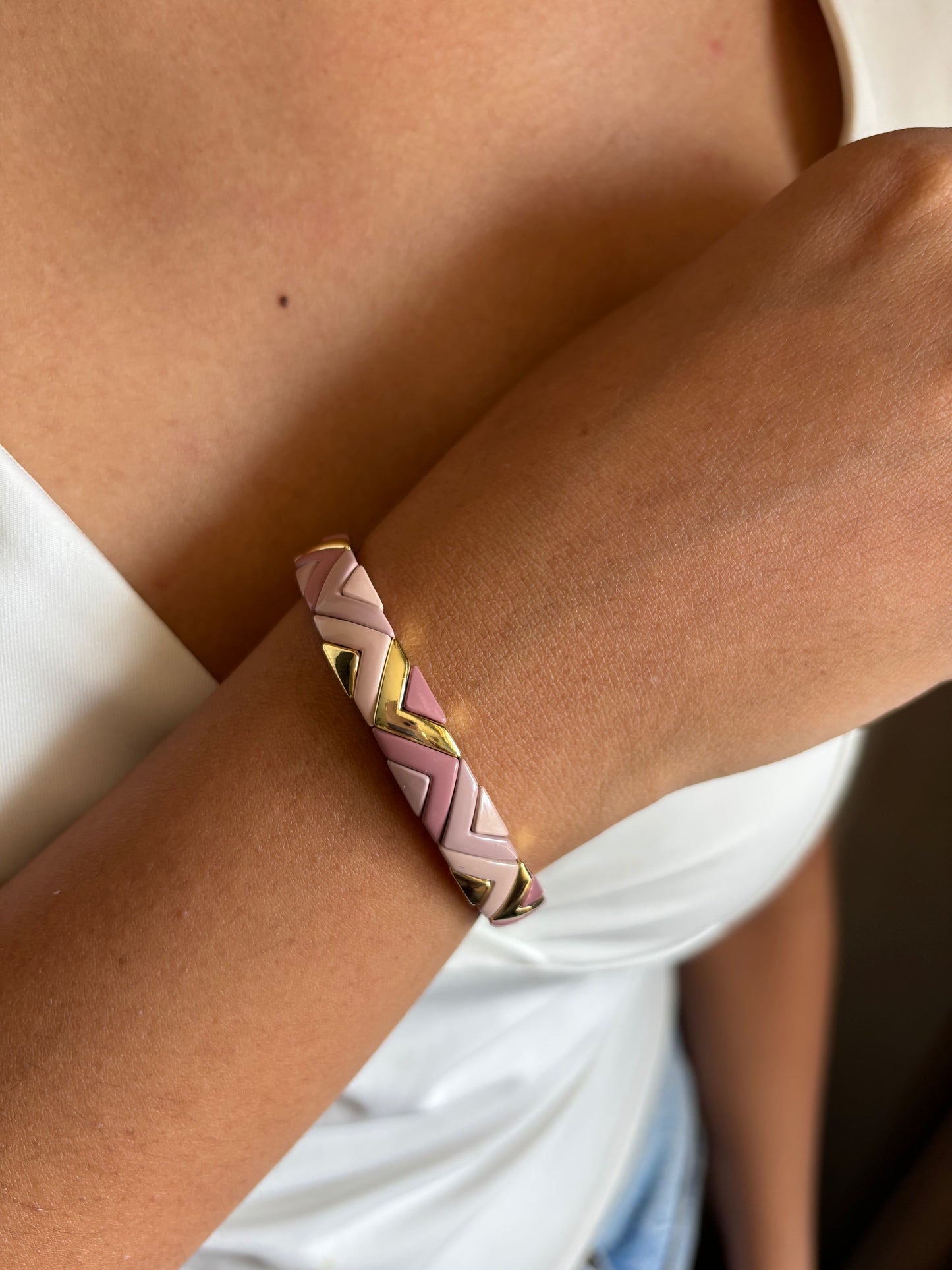 Mauve Maze Stretchable Bracelet