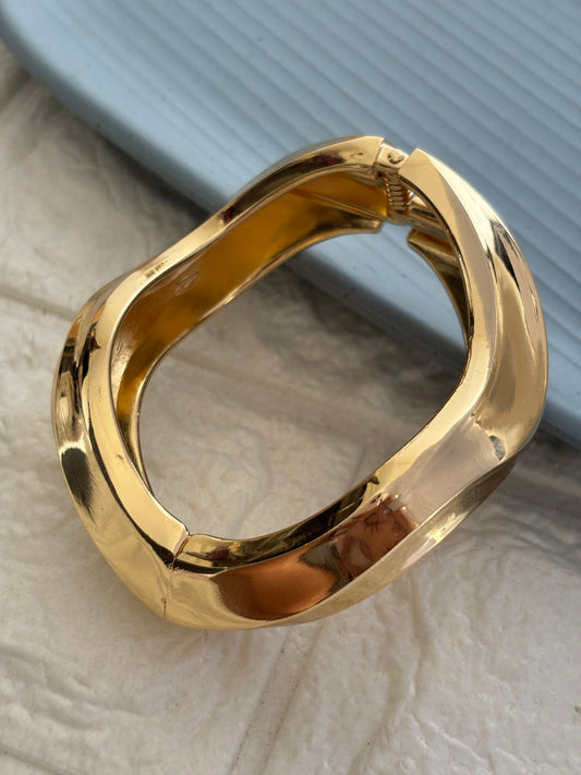 Squash Gold Brass Bracelet