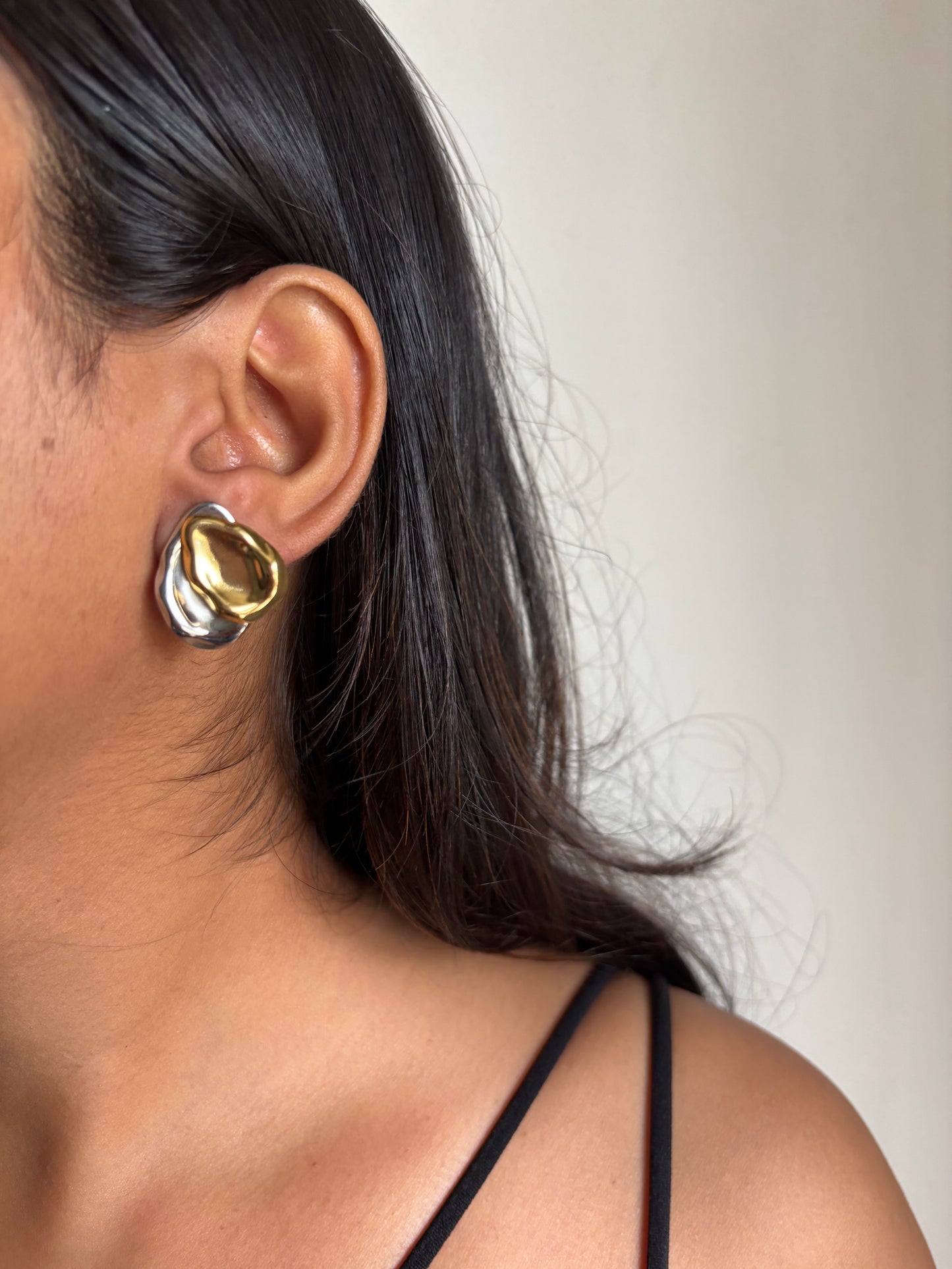 Hannah Dual Tone Earrings