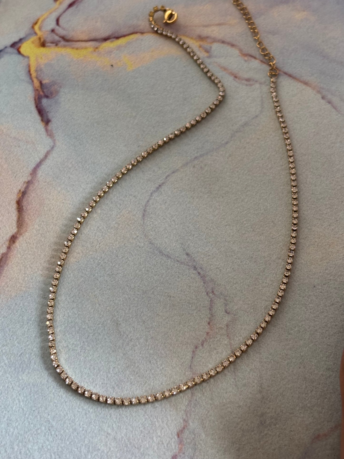 Sterling Tennis Necklace