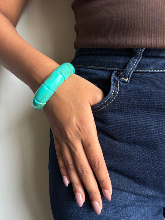 Aqua Acrylic Bracelet