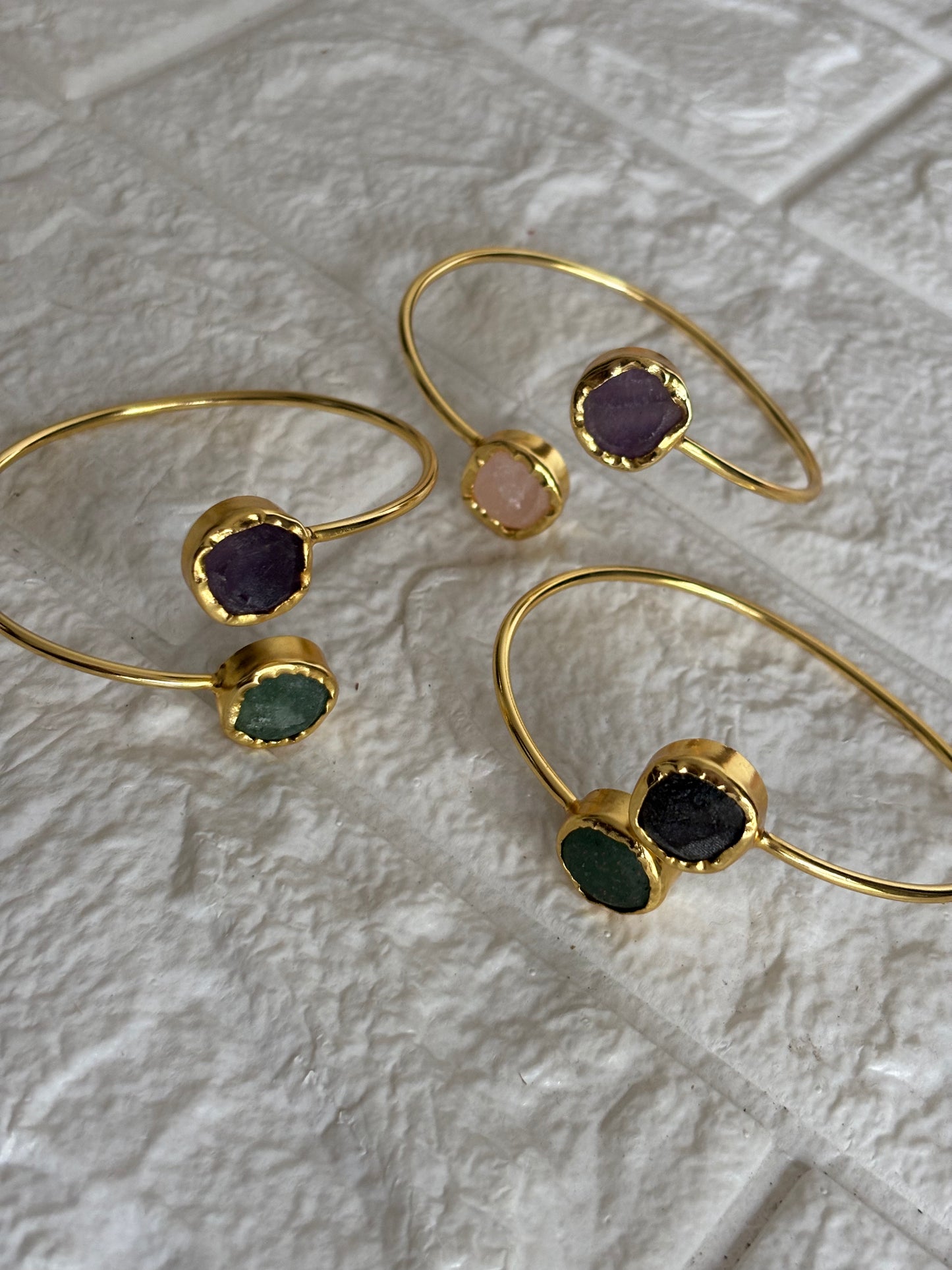 Color Duo Natural Stone Adjustable Cuff