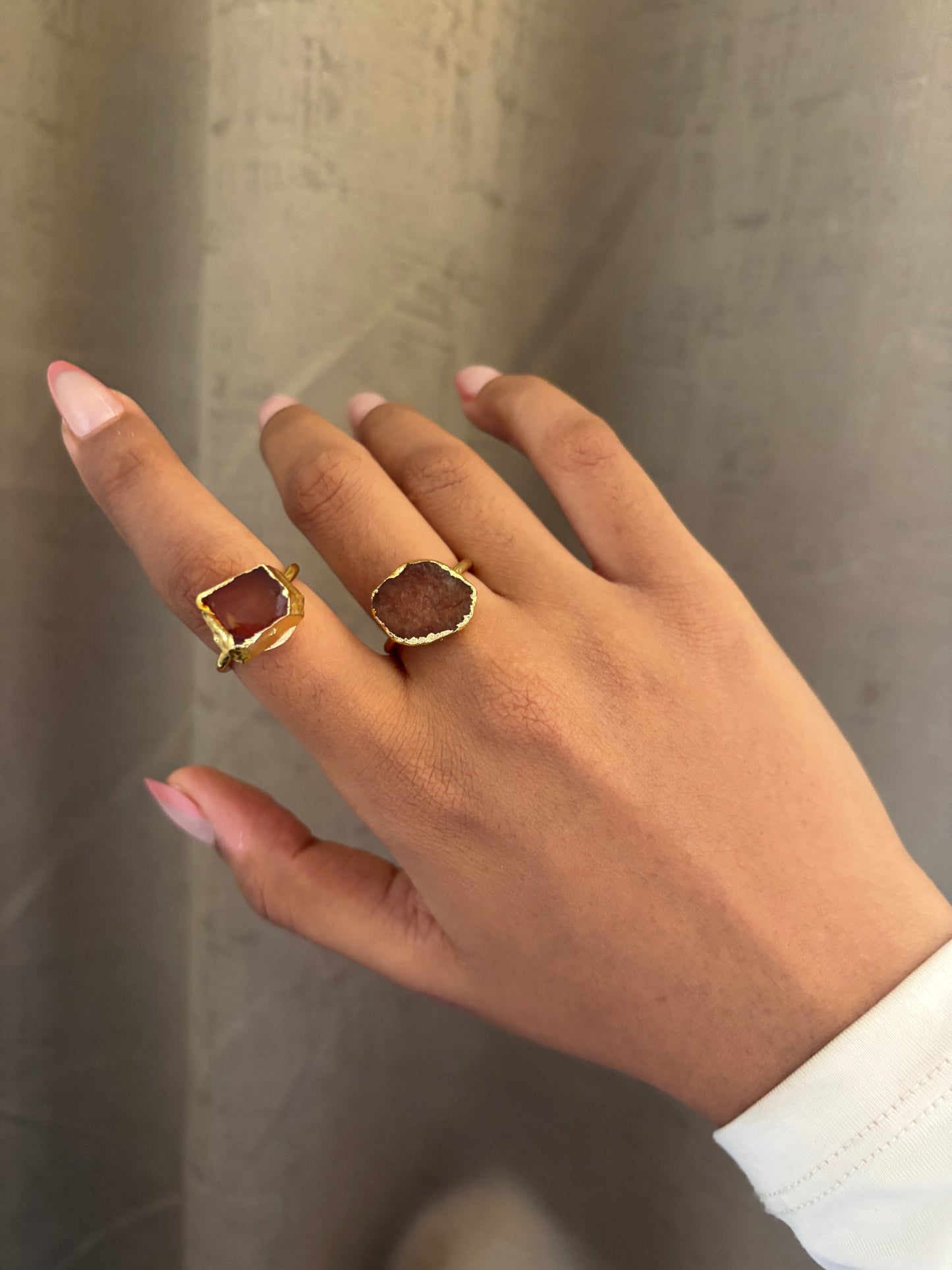 Electroplated Marron Ring-Brass