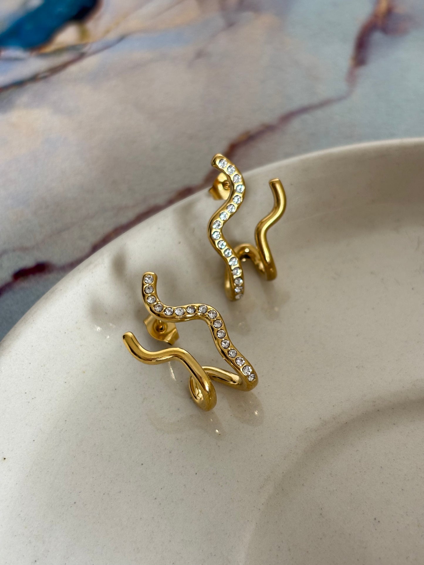 Abstract Studded Earrings