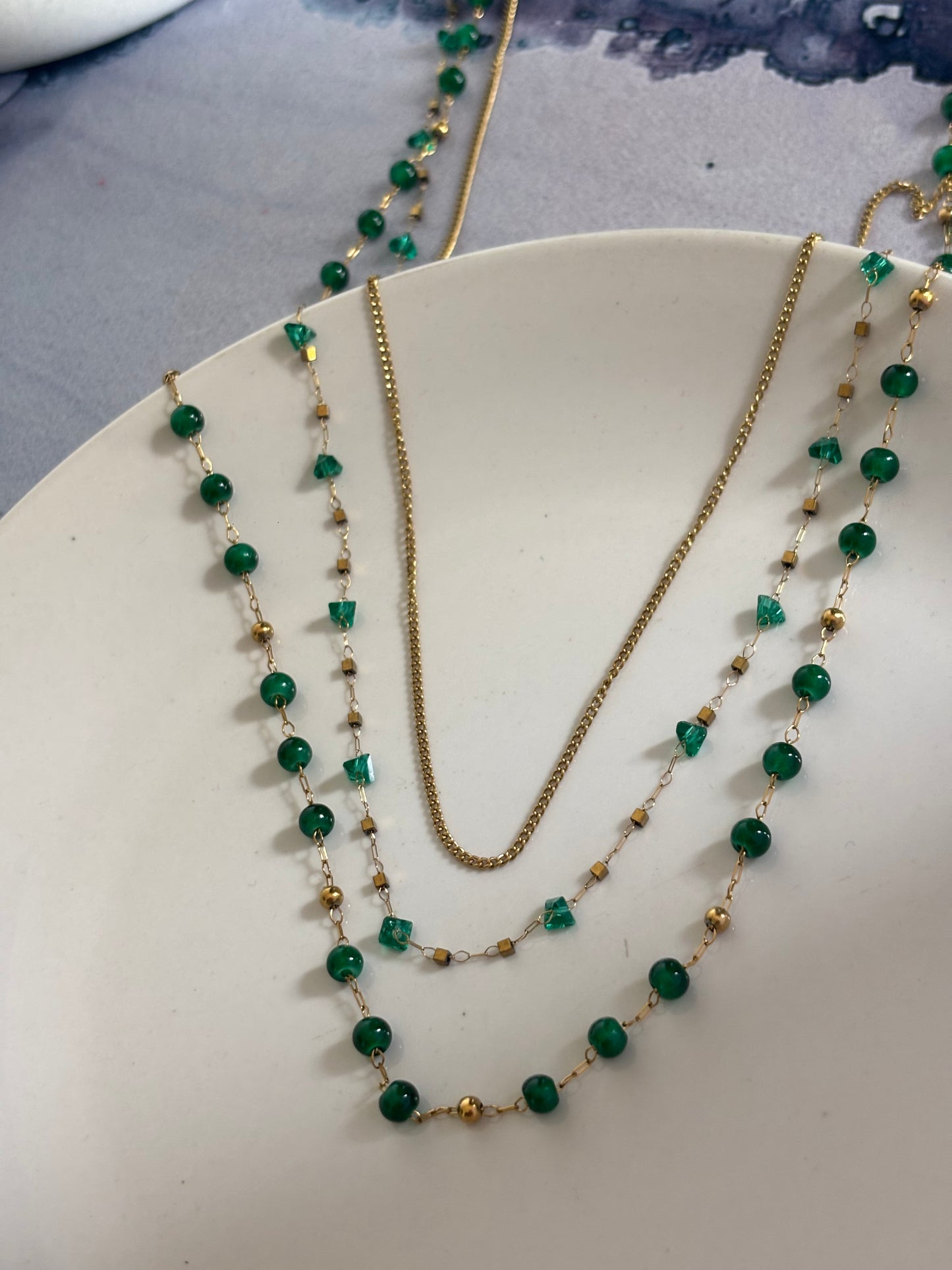Emerald Layered Necklace