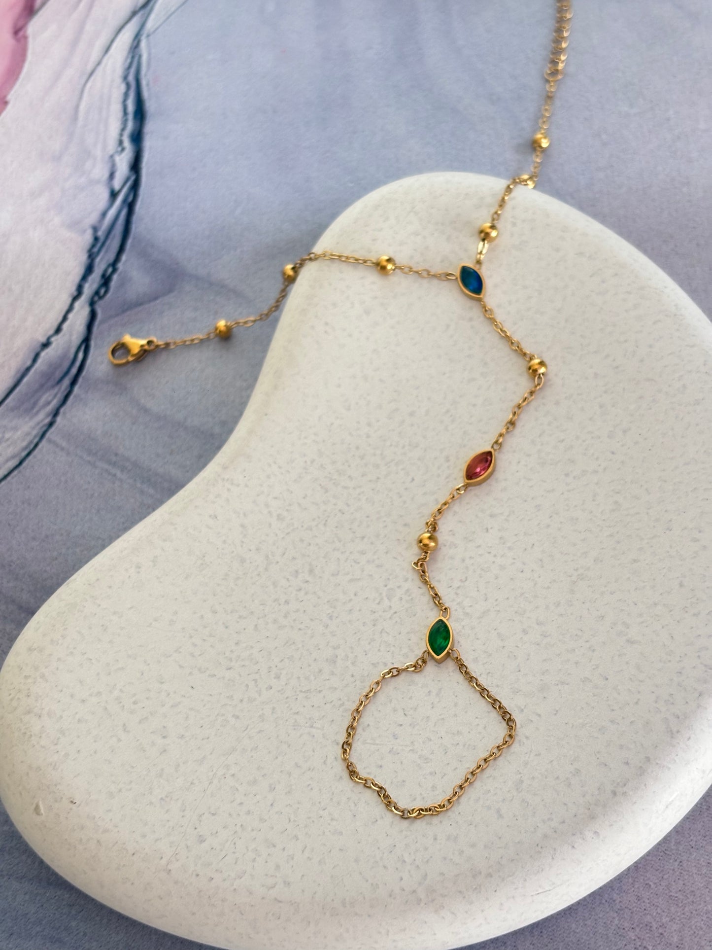 Marquise Color Hand Chain