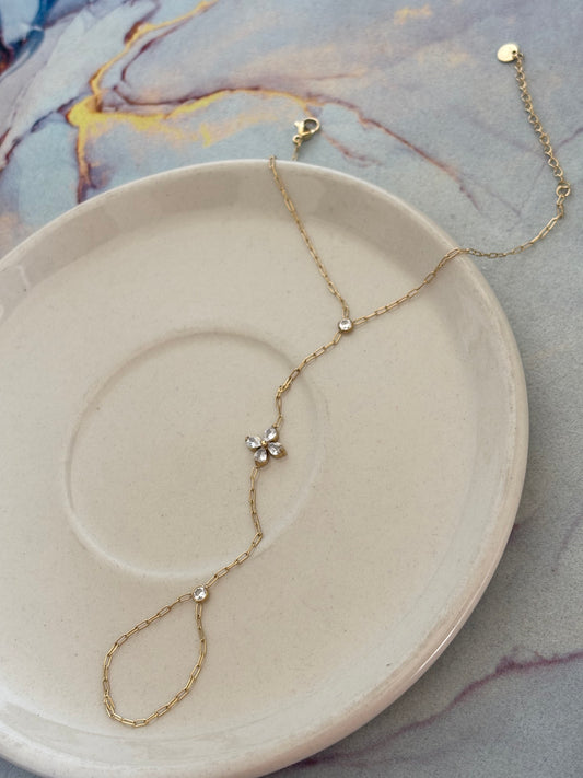Bloom Studded Hand-Chain