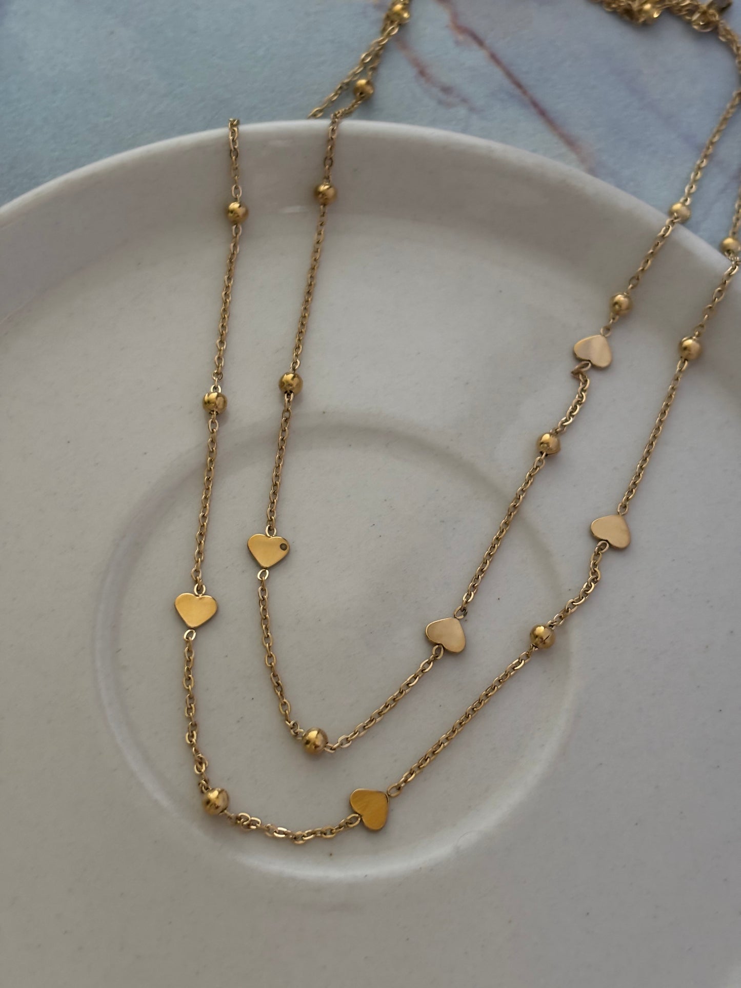 Double Layered Heart Chain