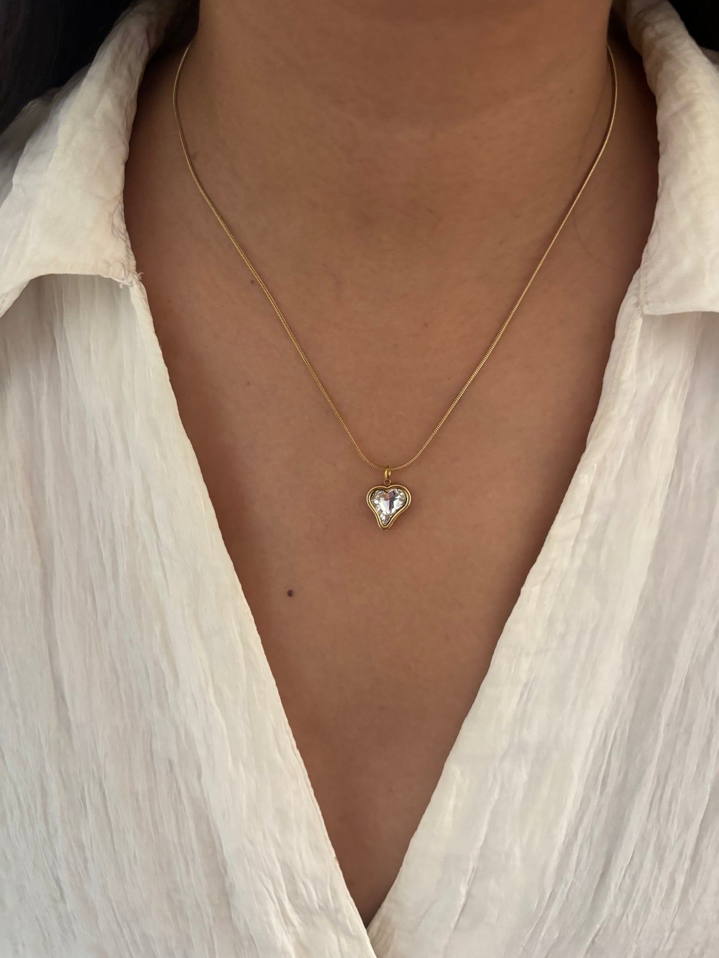 Solitaire Heart Necklace