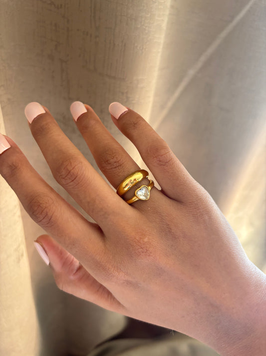 Chunky Heart Ring- Size 6