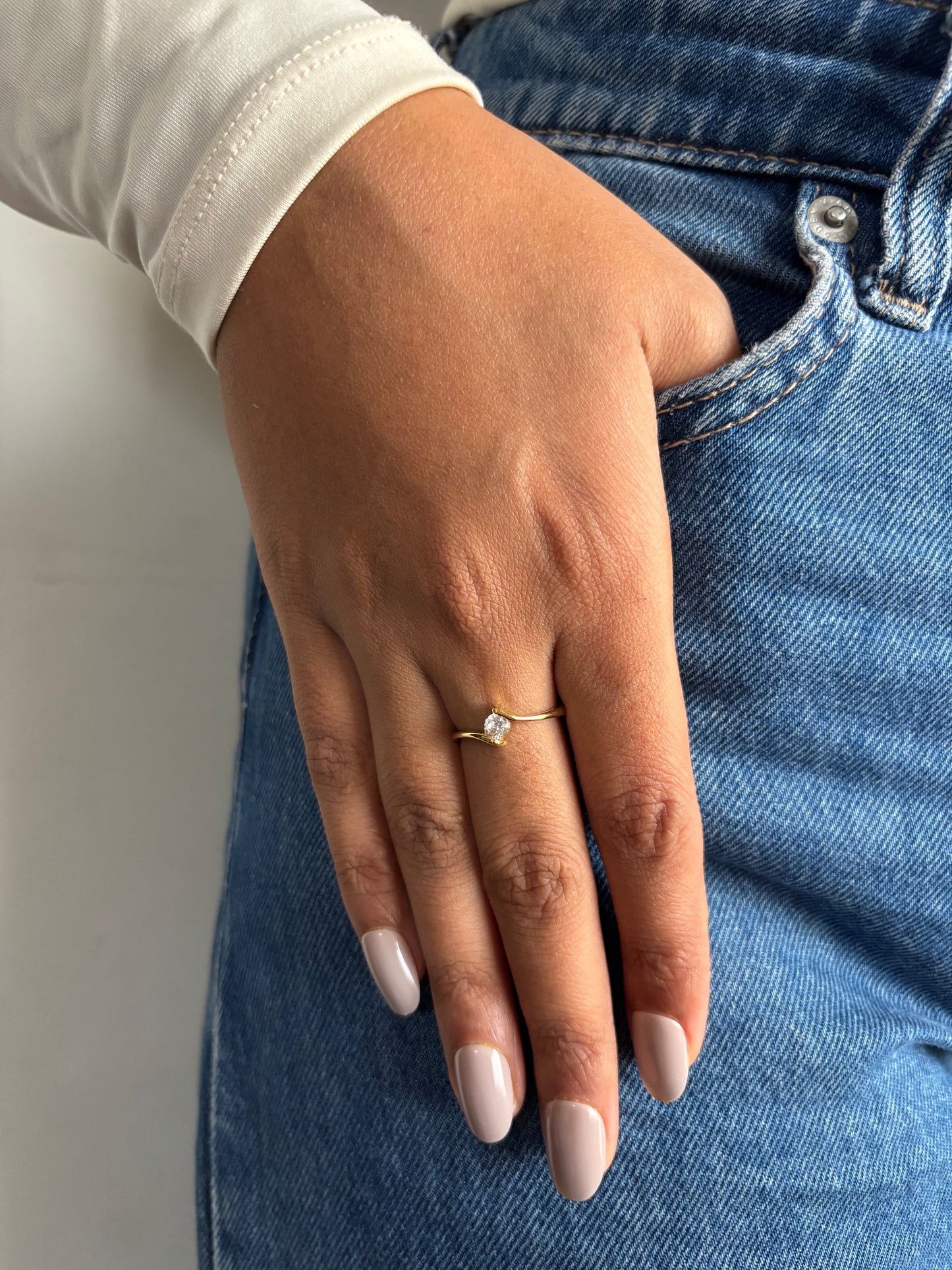 Classic Solitaire Ring- Free-size 6 to 7