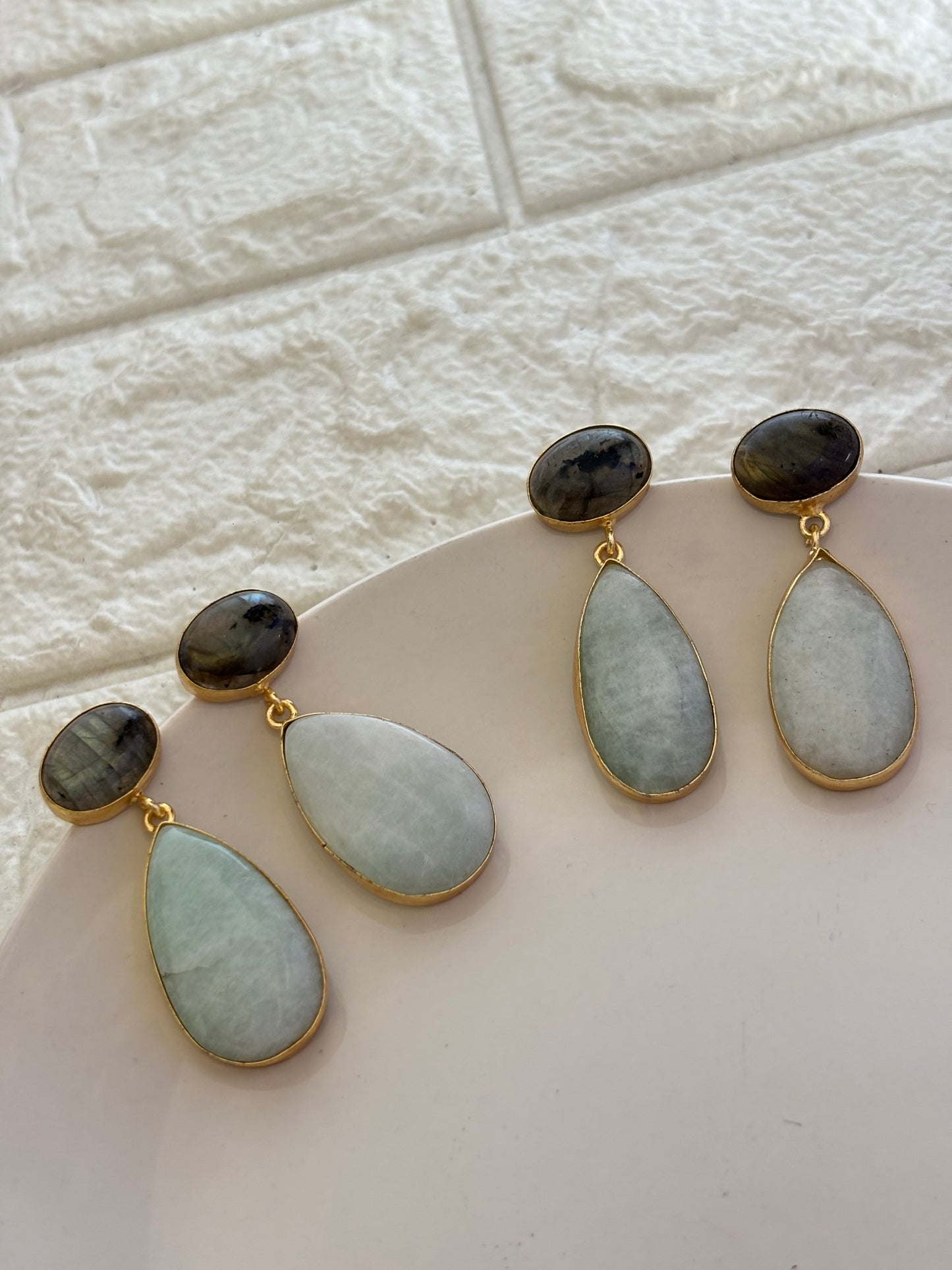 Melange Natural Stone Earrings