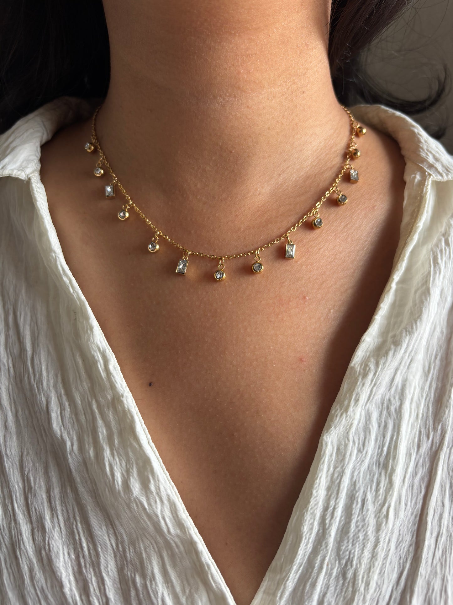 Clear Charm Necklace