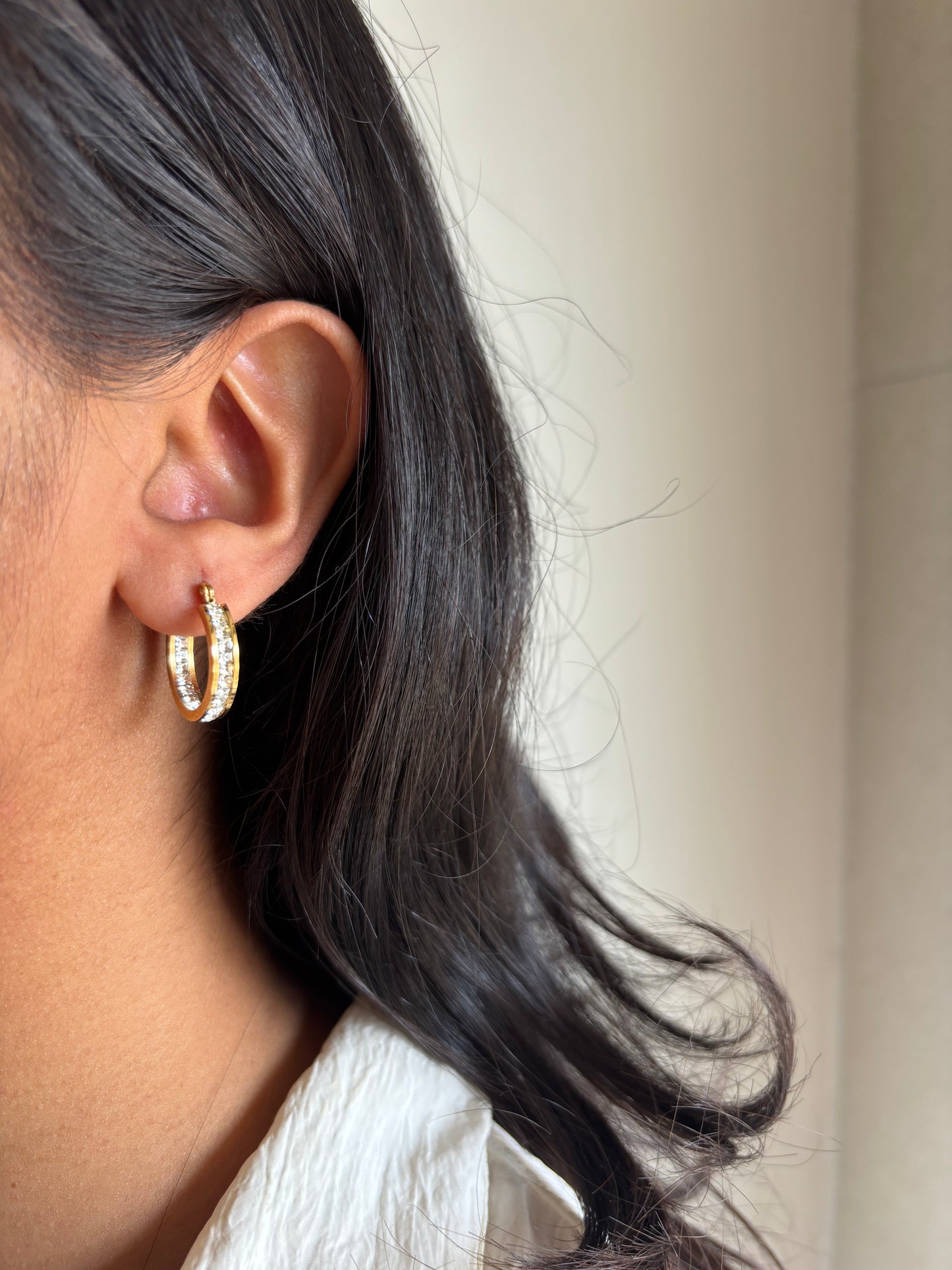 Eternity Studded Hoops