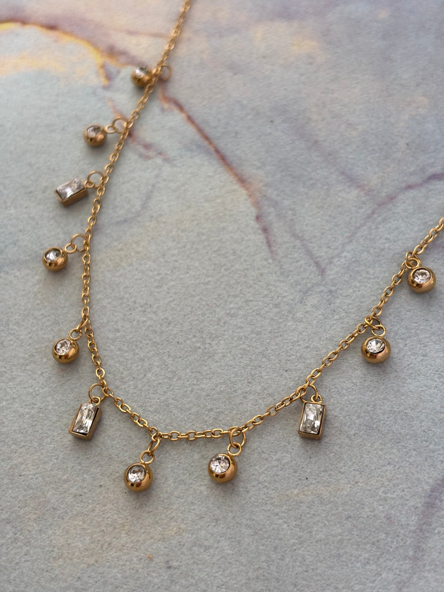 Clear Charm Necklace