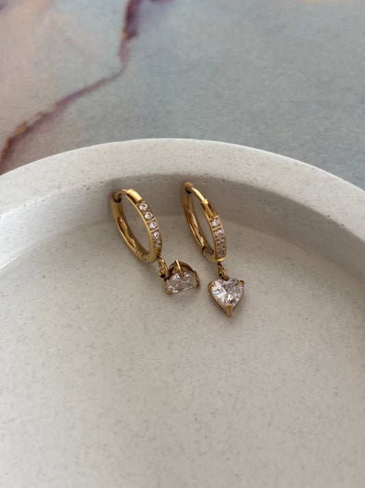 Dainty Heart Drop Huggies