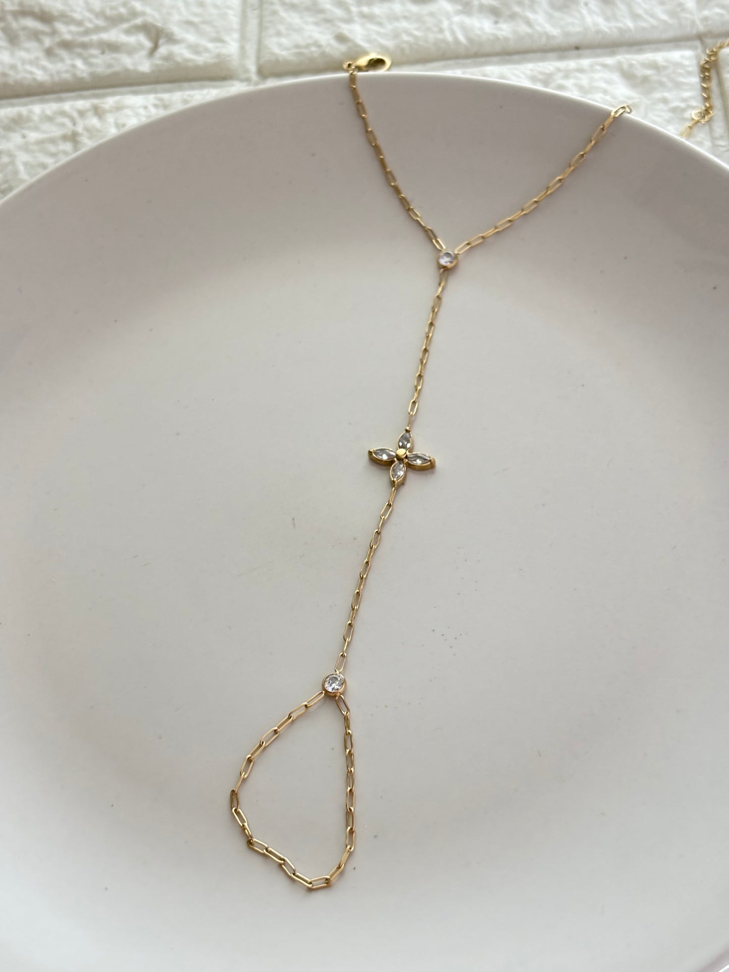 Bloom Studded Hand-Chain