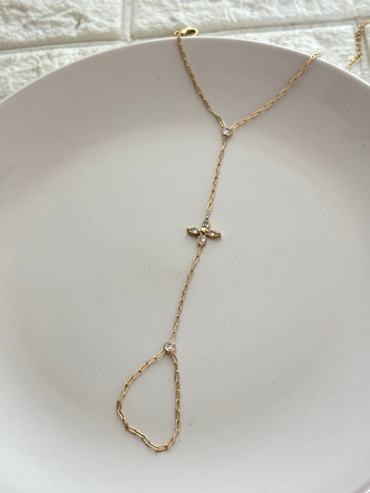 Bloom Studded Hand-Chain