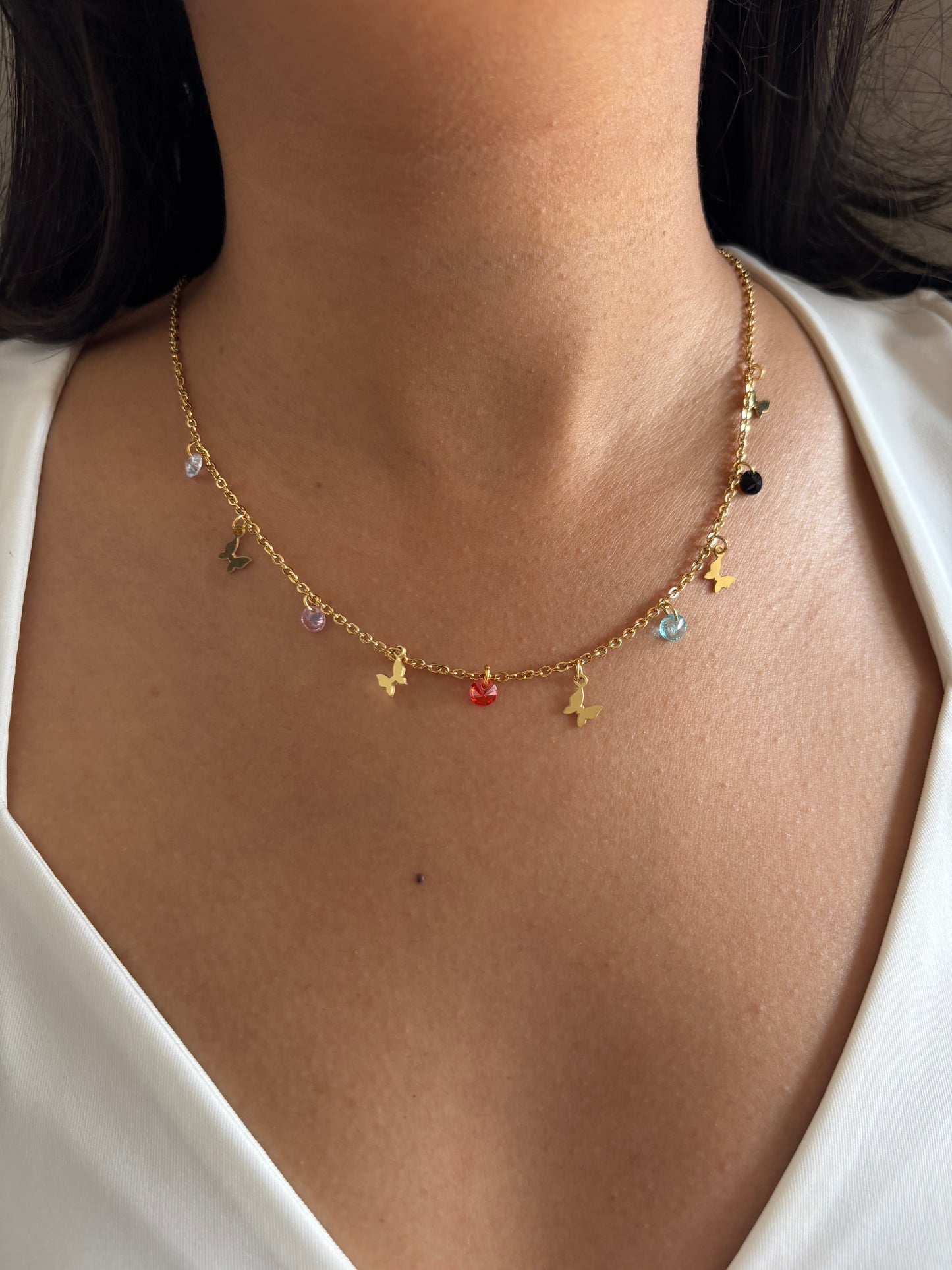 Butterfly Multicolor charm Necklace
