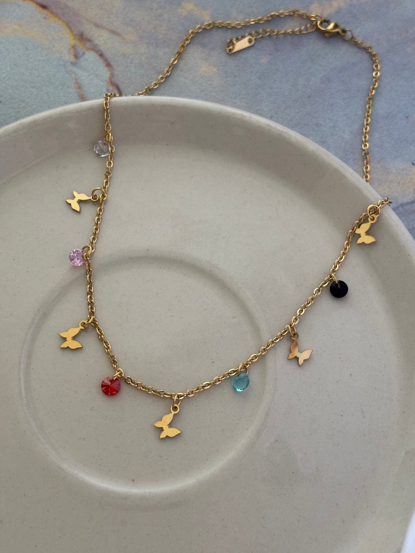Butterfly Multicolor charm Necklace