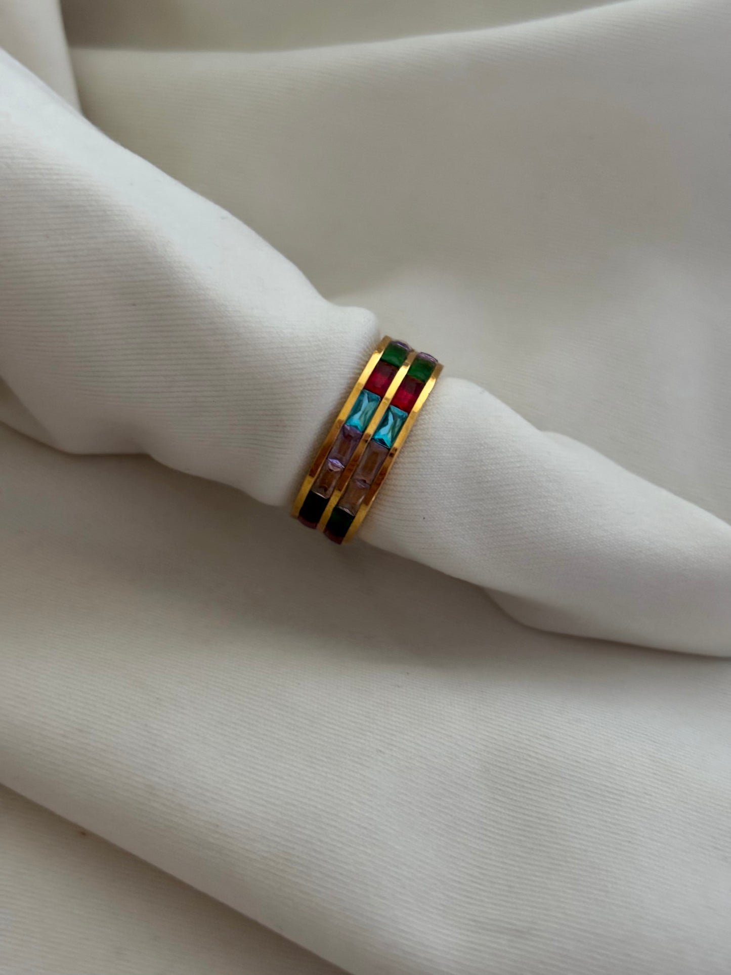 Multi-Color Studded Ring