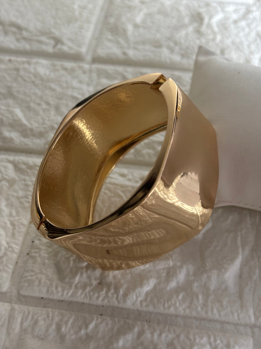 Square Kate Chunky Brass Bracelet
