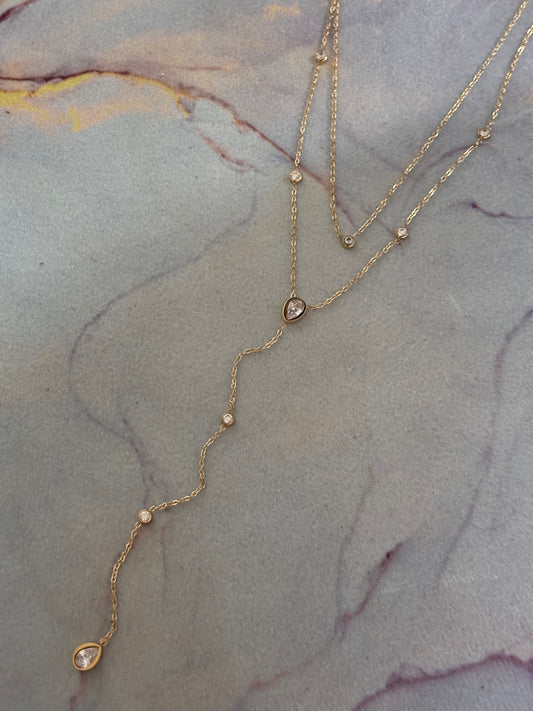 Studded Layered Y-Necklace