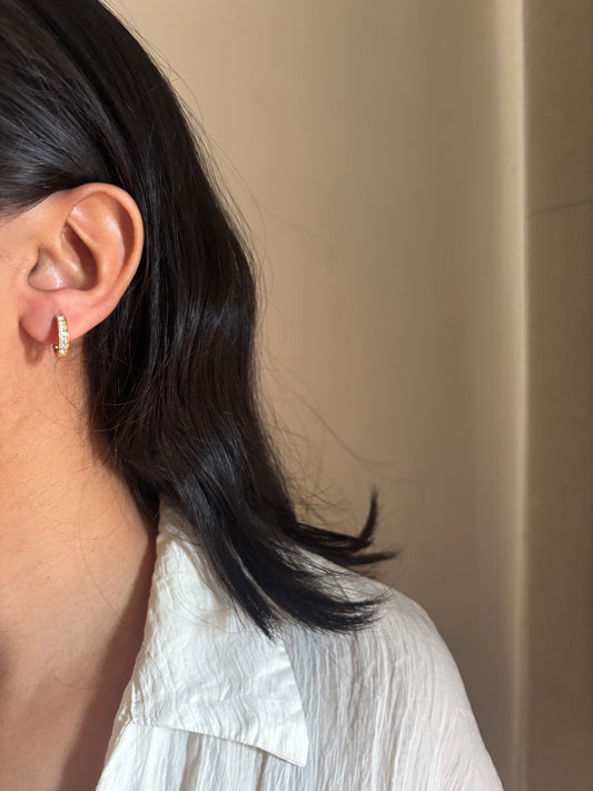 Mini Studded Hoops