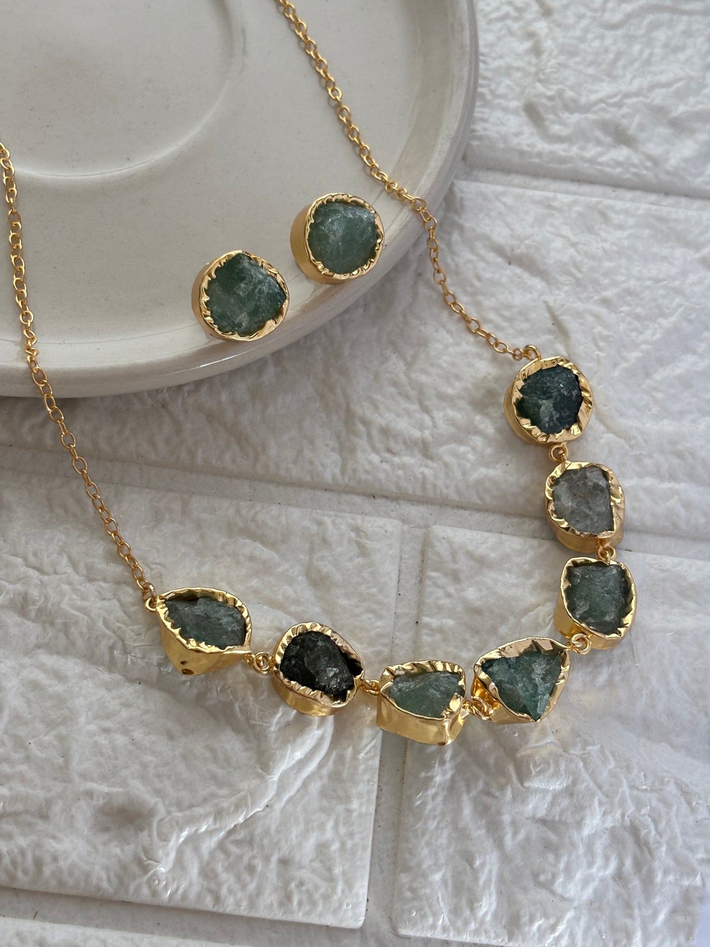 Sea-mist Choker Set-Brass