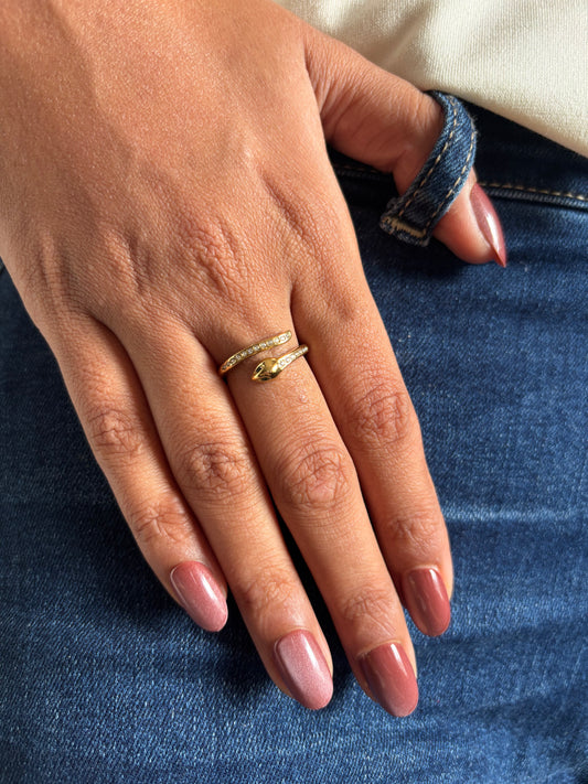 Studded Serpenti Adjustable Ring