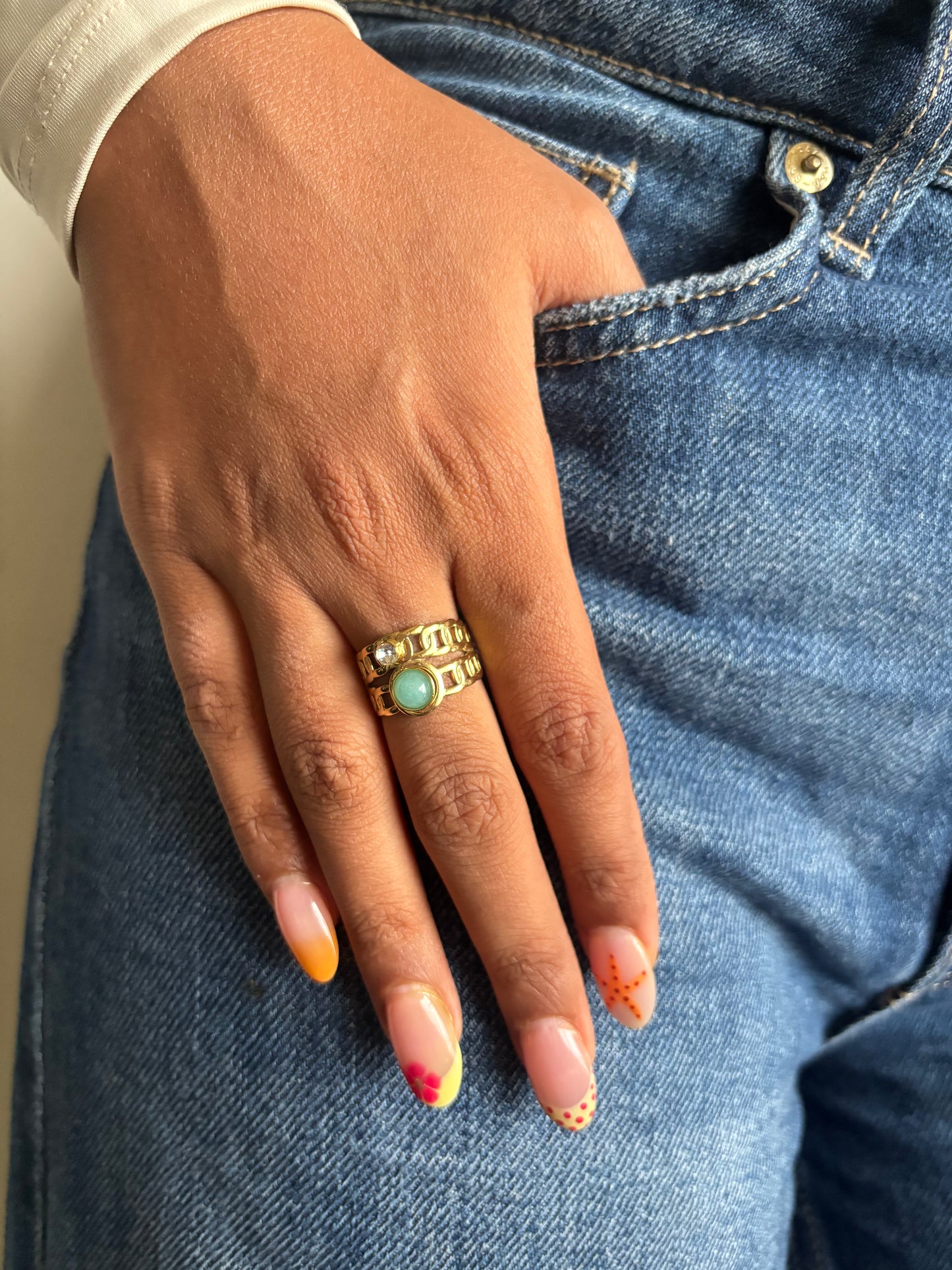 Misty Stack Adjustable Ring