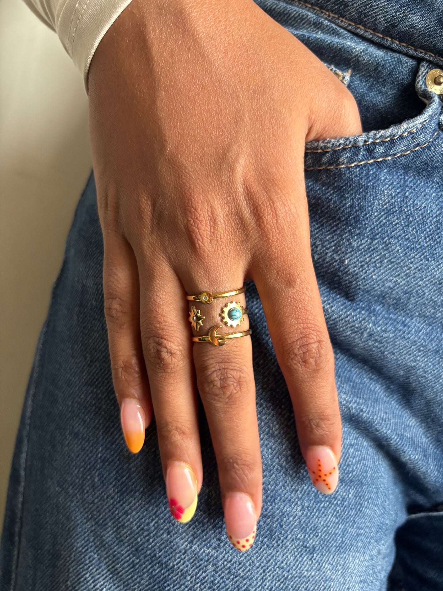Blue Lagoon Adjustable Ring