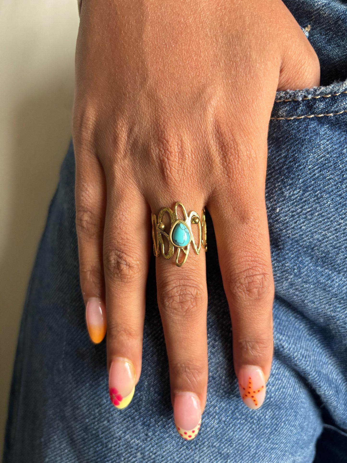 Lapis Adjustable Ring