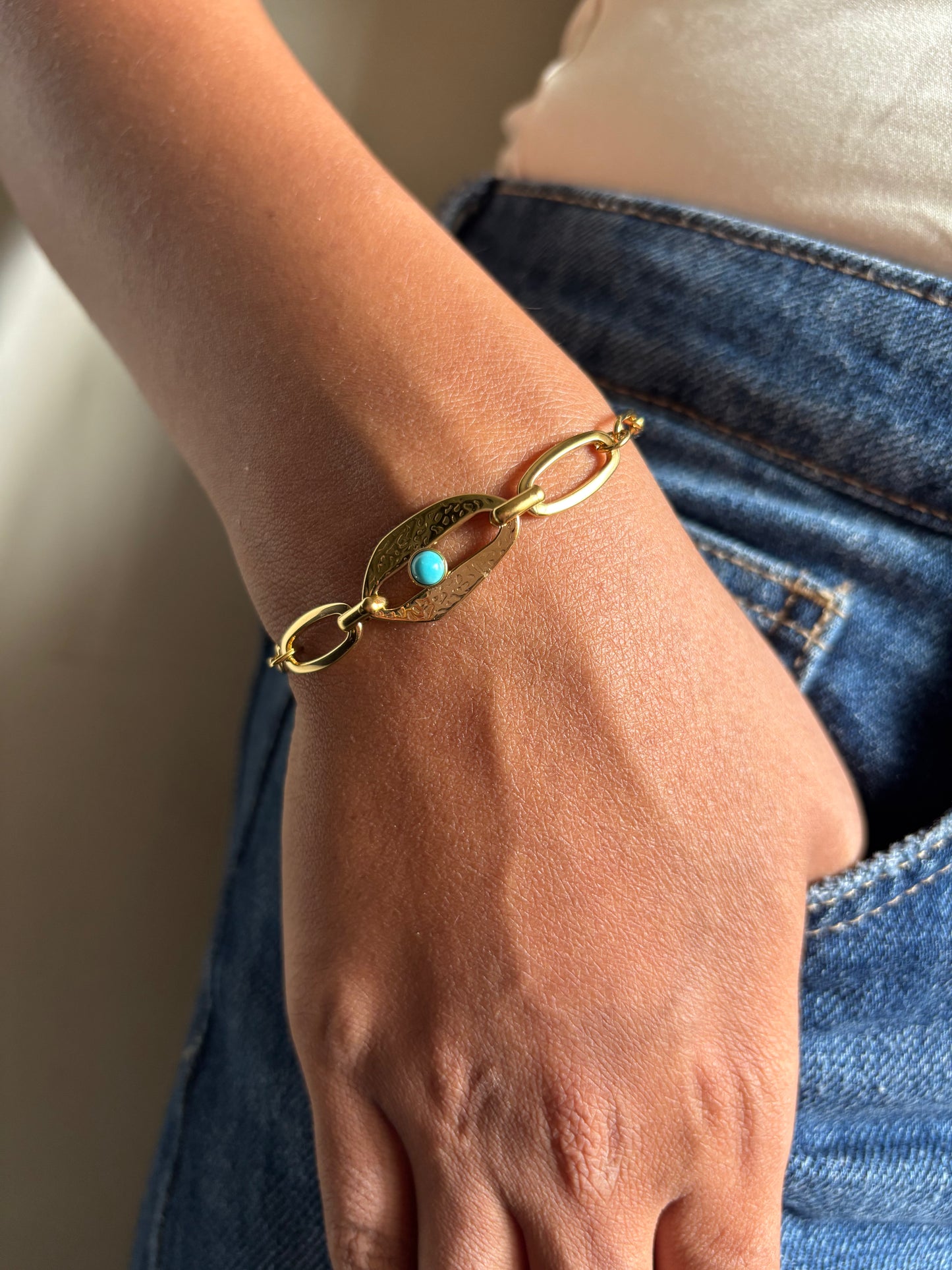 Lapis Link Braclet