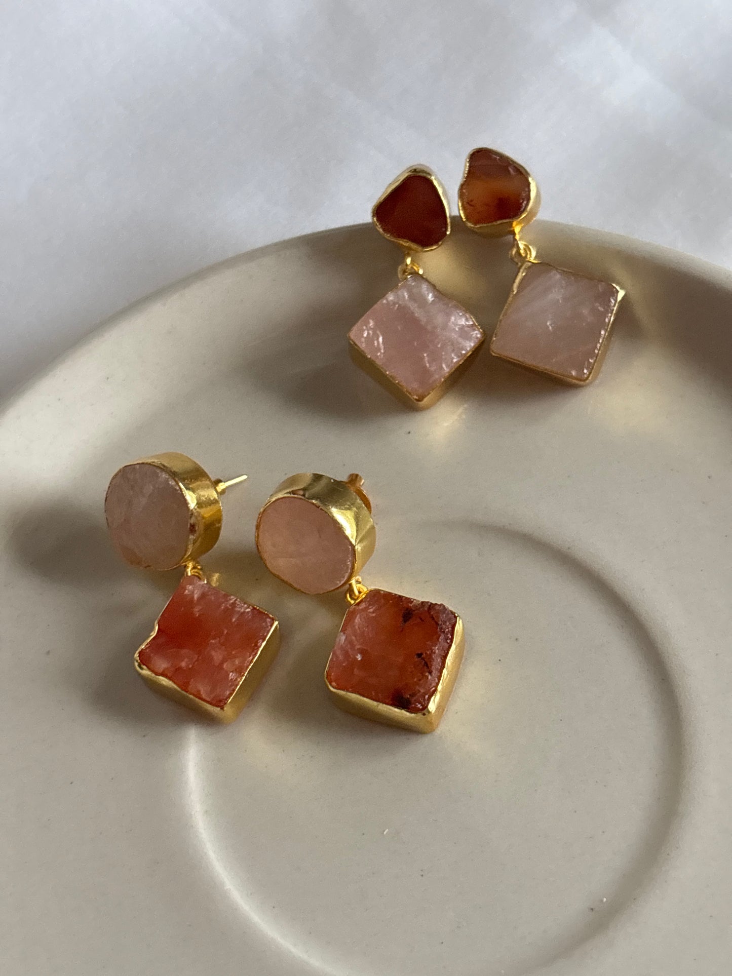 Pulp Natural Stone Dangler-brass