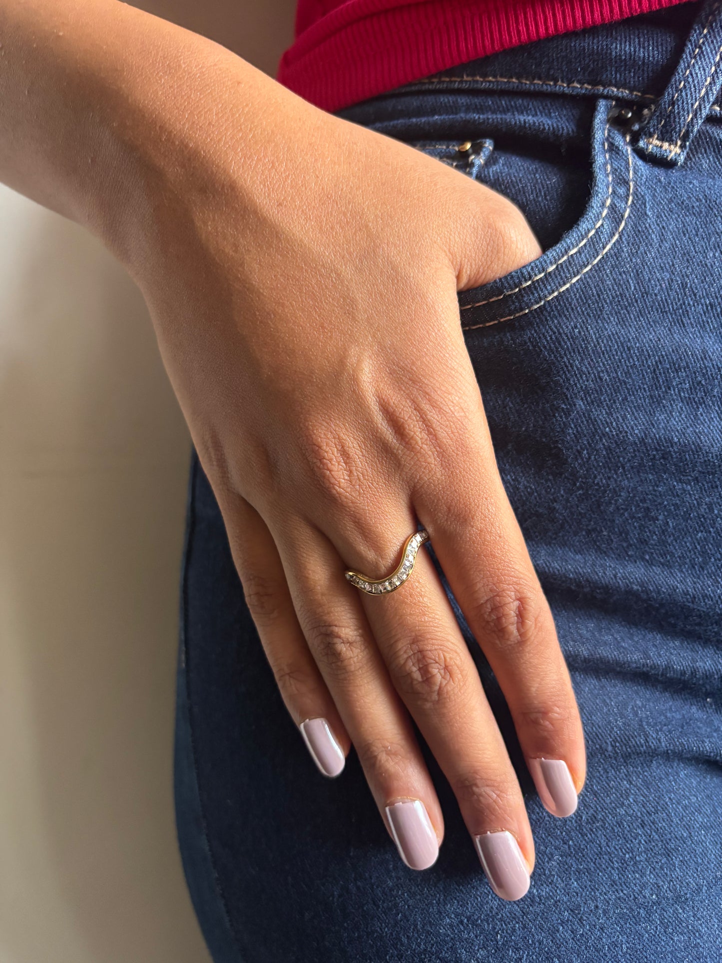 U Studded Ring