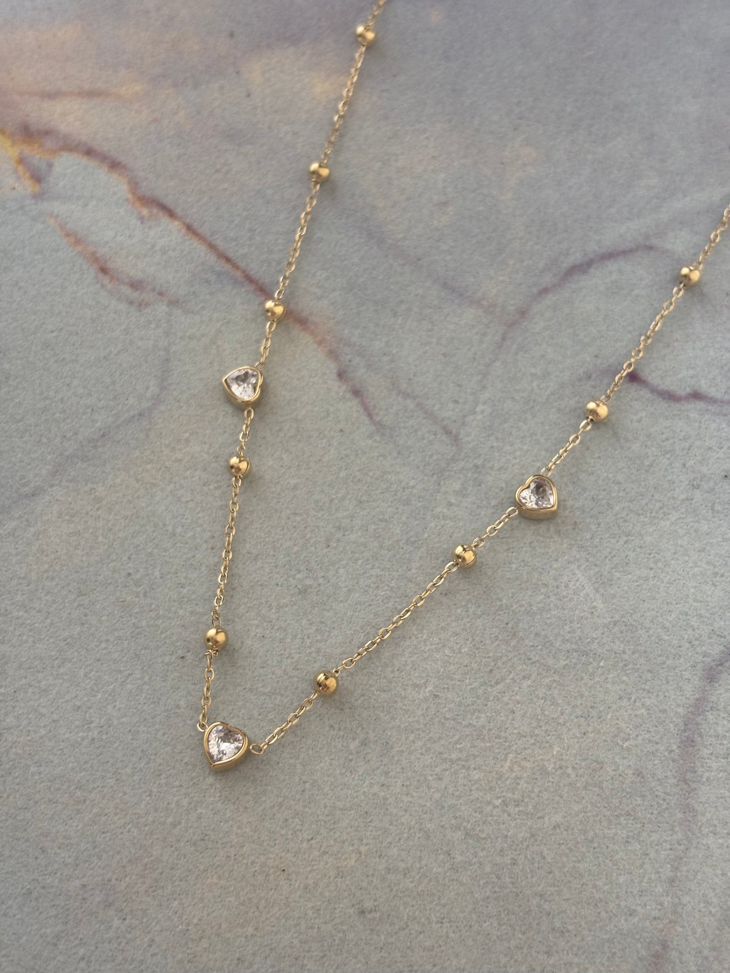 Valentine heart studded Necklace