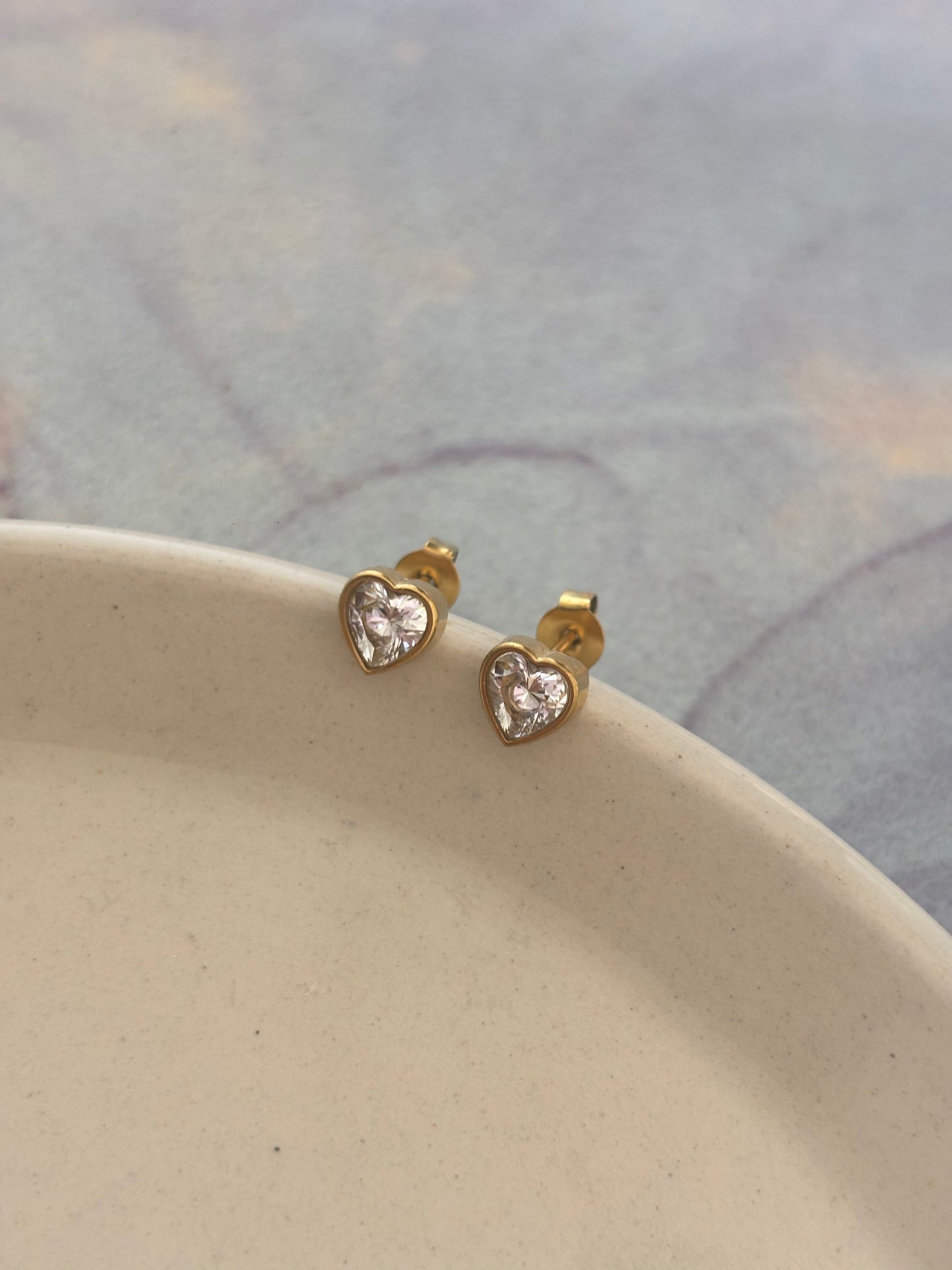 Studded Heart Studs