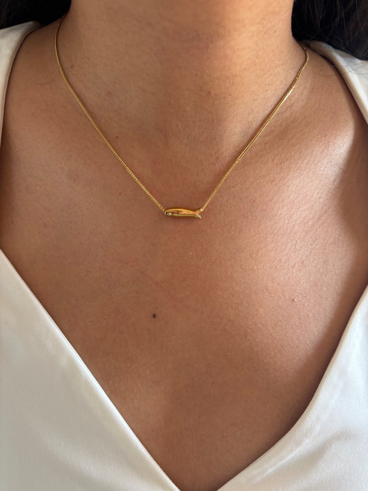 Minimal Fish Necklace
