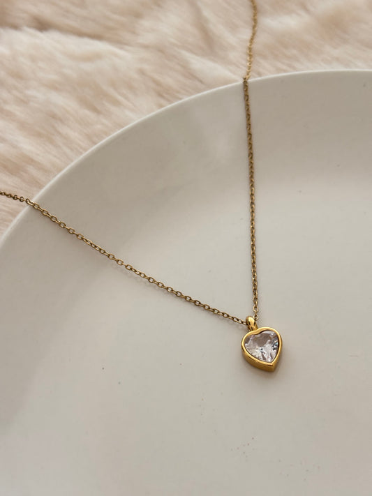 Solitaire Heart Necklace