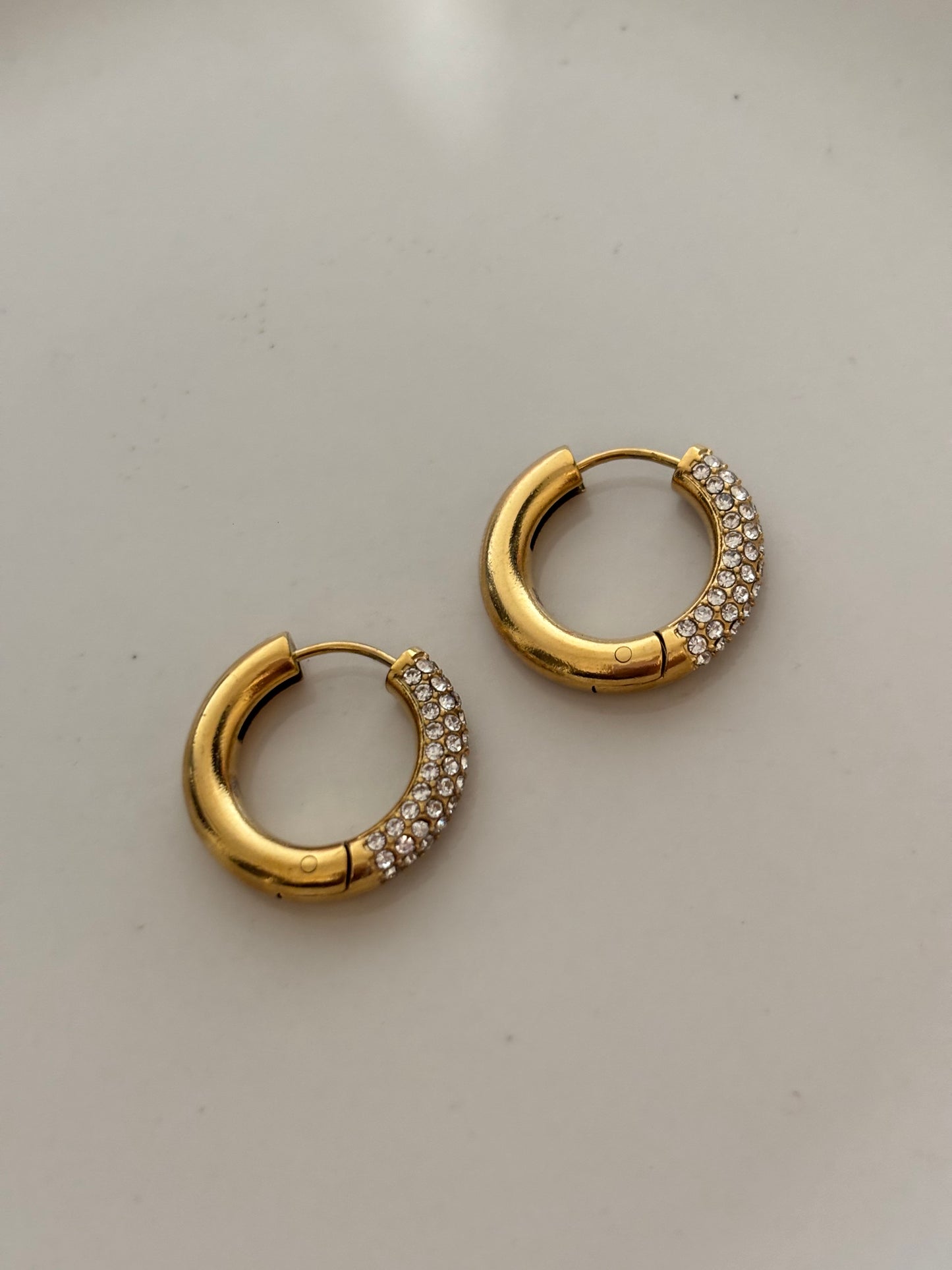 Jade Studded Hoops