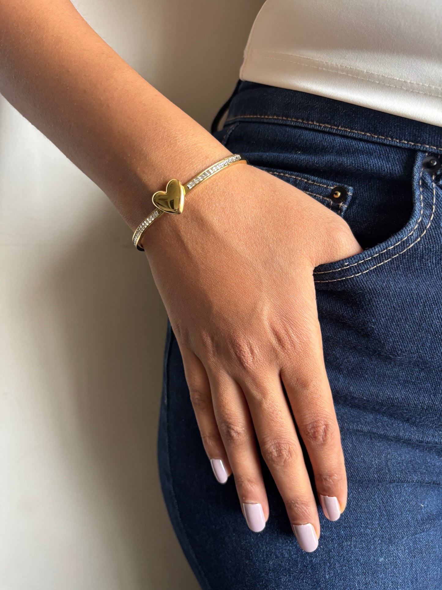 Amara Heart Studded Bracelet