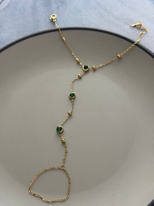 Emerita Heart Hand Chain