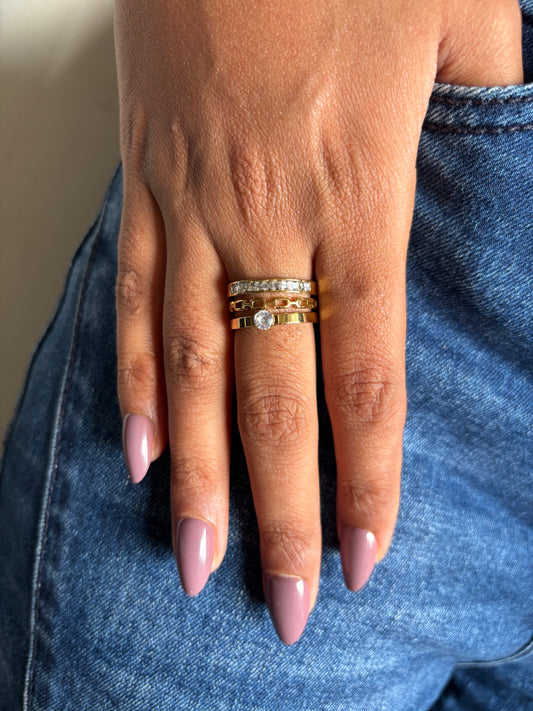 Classic Studded Ring- Stack